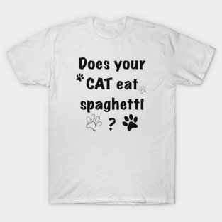 Cat eating spaghetti T-Shirt